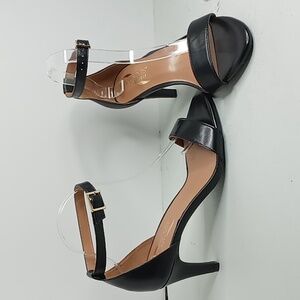 Aerosoles NWOT -"Laminate" - Ankle Strap High Heel Leather Sandals - Black 9M